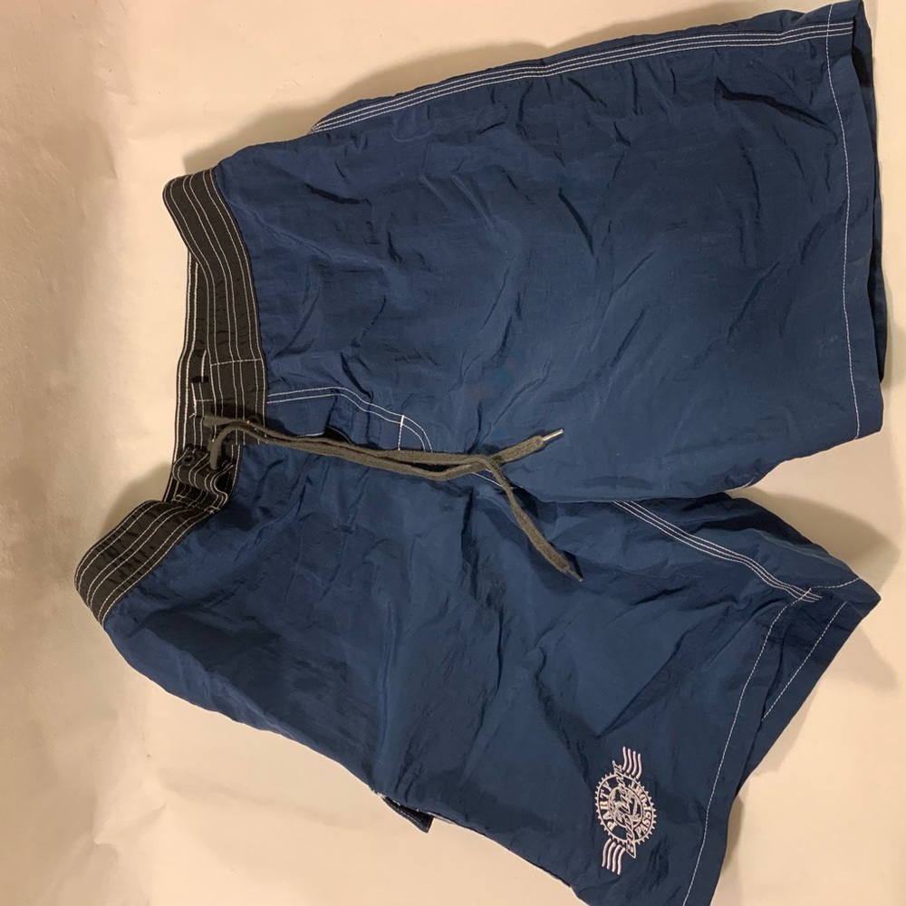 Bud light party passport navy blue swim trunks